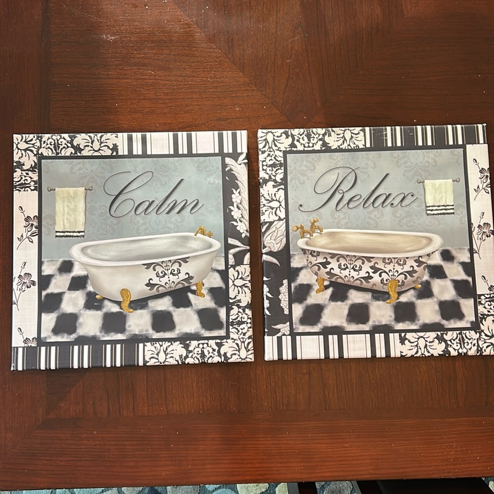 Set of 2 Black n White Canvas Prints